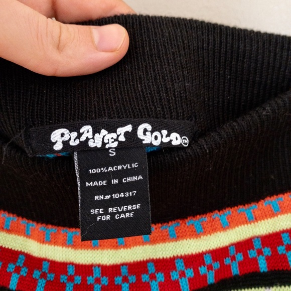 PLANET GOLD bold thread Gypsy short pencil skirt - Picture 2 of 6